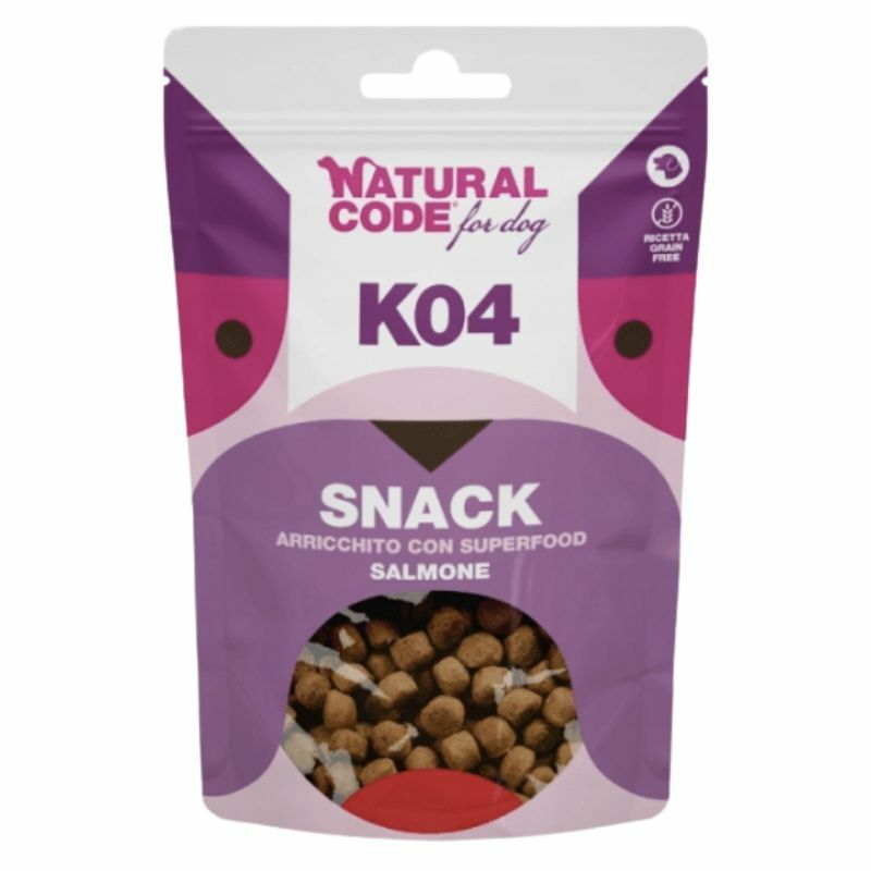 Natural Code Dog Snack K04 - przysmaki dla psa, łosoś, 120g