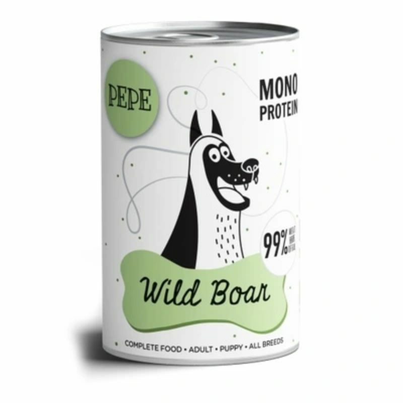 PEPE Wild Boar (dzik) - Monobiałkowa Mokra karma dla psa, 800 g