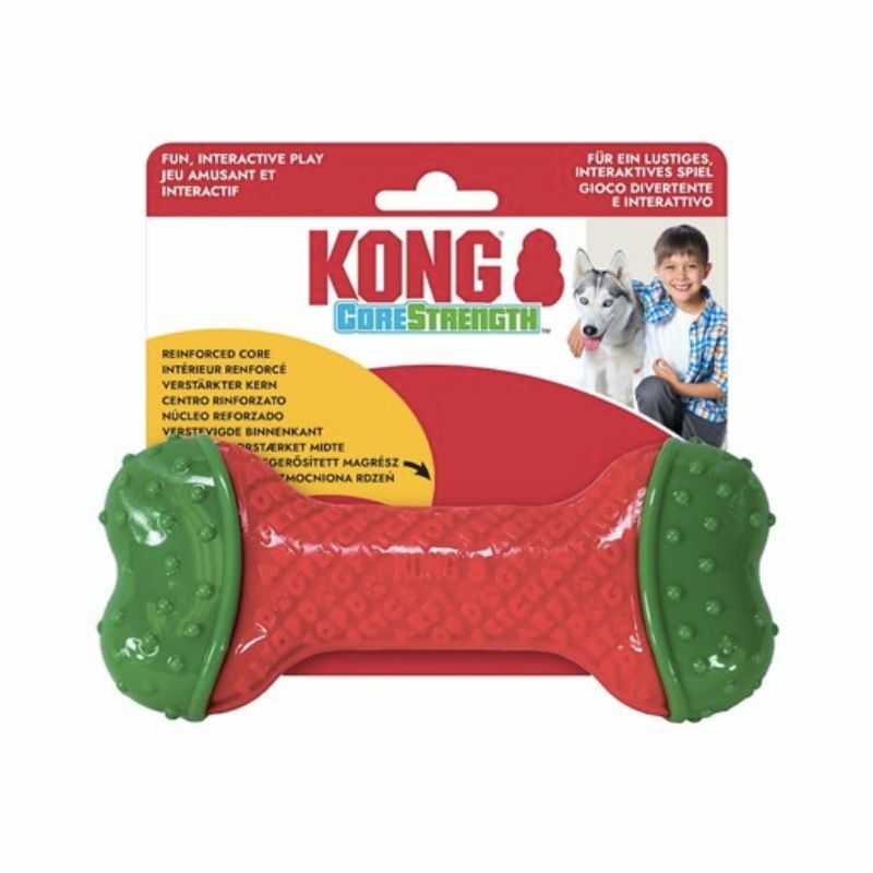 KONG Holiday CoreStrength kość - zabawka dla psa, edycja świąteczna