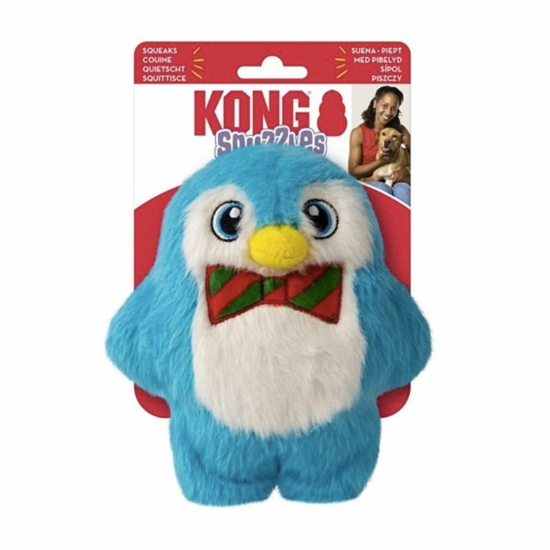 KONG HOLIDAY SNUZZLES - pluszowy pingwin - zabawka dla psa, 16cm