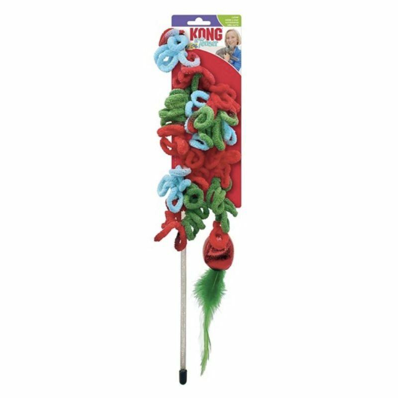 KONG HOLIDAY TEASER LOOPS - wędka - zabawka dla kota, 68 cm