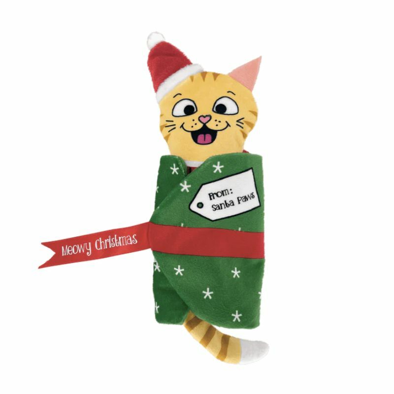 KONG Holiday Cat Pull A Partz Present - zabawka dla kota, 5.5 cm