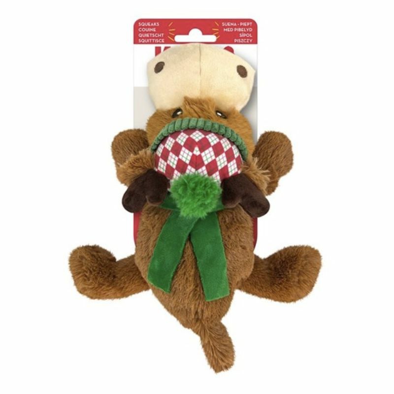KONG HOLIDAY Cozie Reindeer - pluszowy renifer - zabawka dla psa, 15x10x5cm