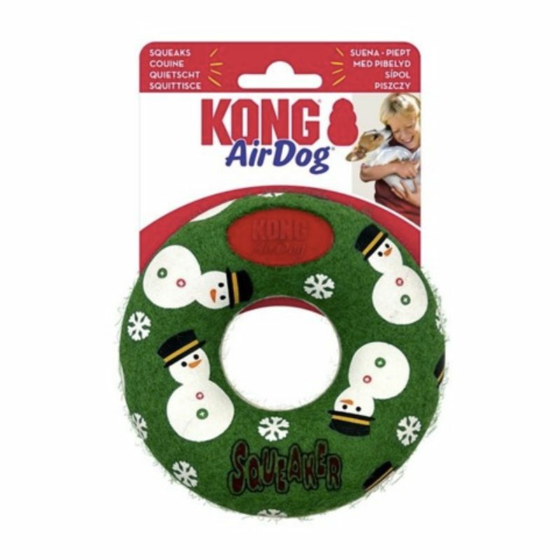 KONG Holiday AirDog Squeaker - zabawka dla psa, 12 cm