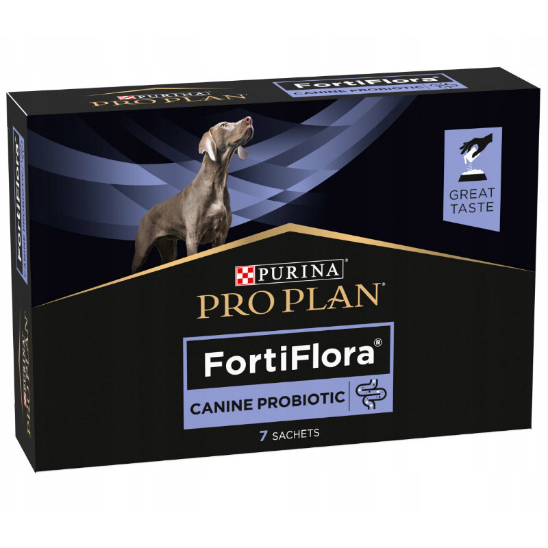 PURINA PRO PLAN Veterinary Diets FortiFlora - suplement dla psów pomagający wspierać pracę jelit, 7 saszetek