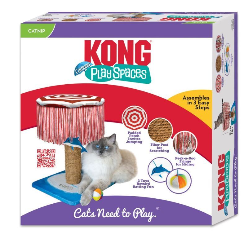 KONG Play Spaces CATbana - drapak dla kota z zabawkami - 43 cm
