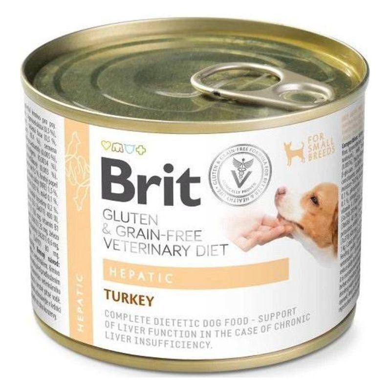 BRIT Veterinary Diet Hepatic Turkey&Pea - mokra karma dla psów z problemami z wątrobą - 200g