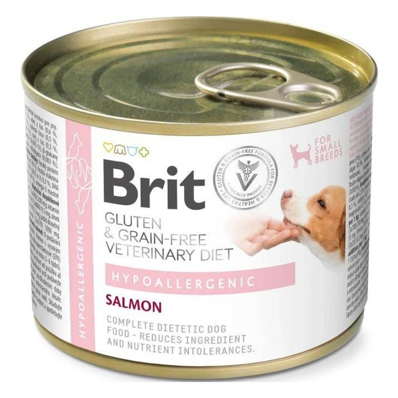 BRIT Veterinary Diet Hypoallergenic Salmon&Pea - mokra karma dla psów z alergiami - 200g