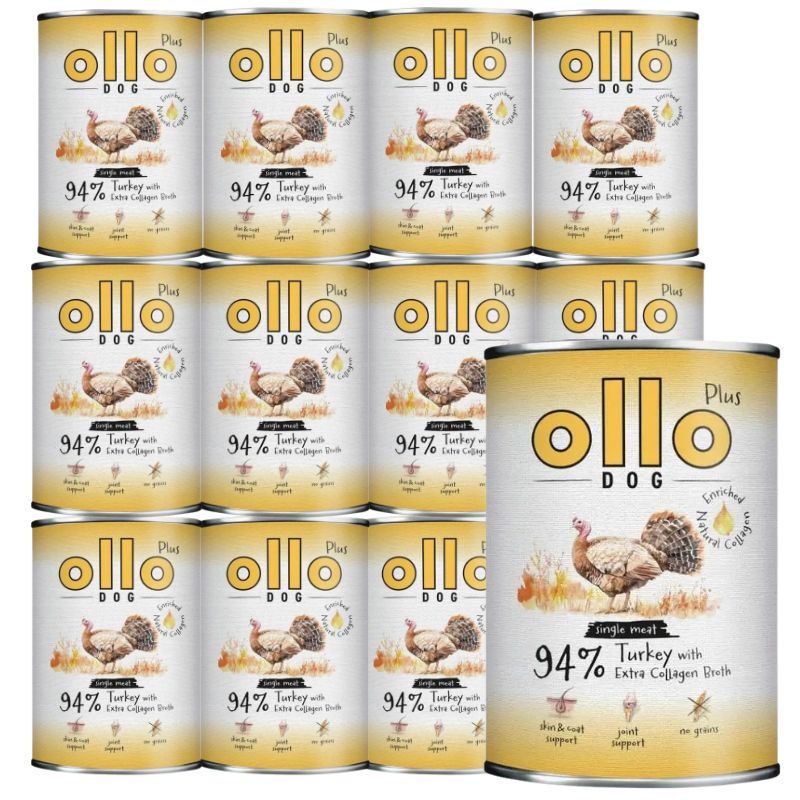 Ollo Kolagen Indyk PAKIET 12x400g - mokra karma dla psów