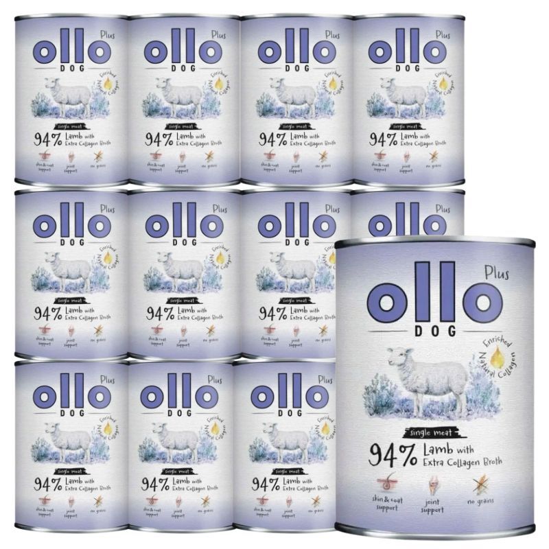 Ollo Kolagen Jagnięcina PAKIET 12x400g - mokra karma dla psów