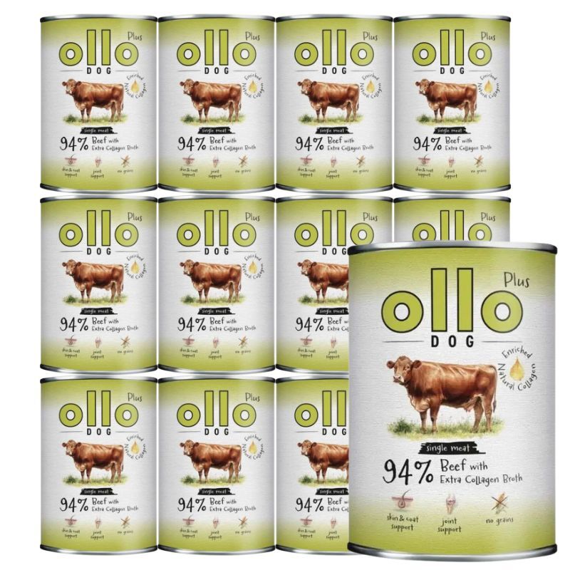 Ollo Kolagen Wołowina PAKIET 12x400g - mokra karma dla psów
