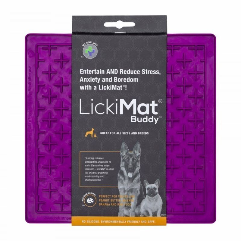 LickiMat® BUDDY - fioletowa mata do lizania dla psa - 20 x 20 cm
