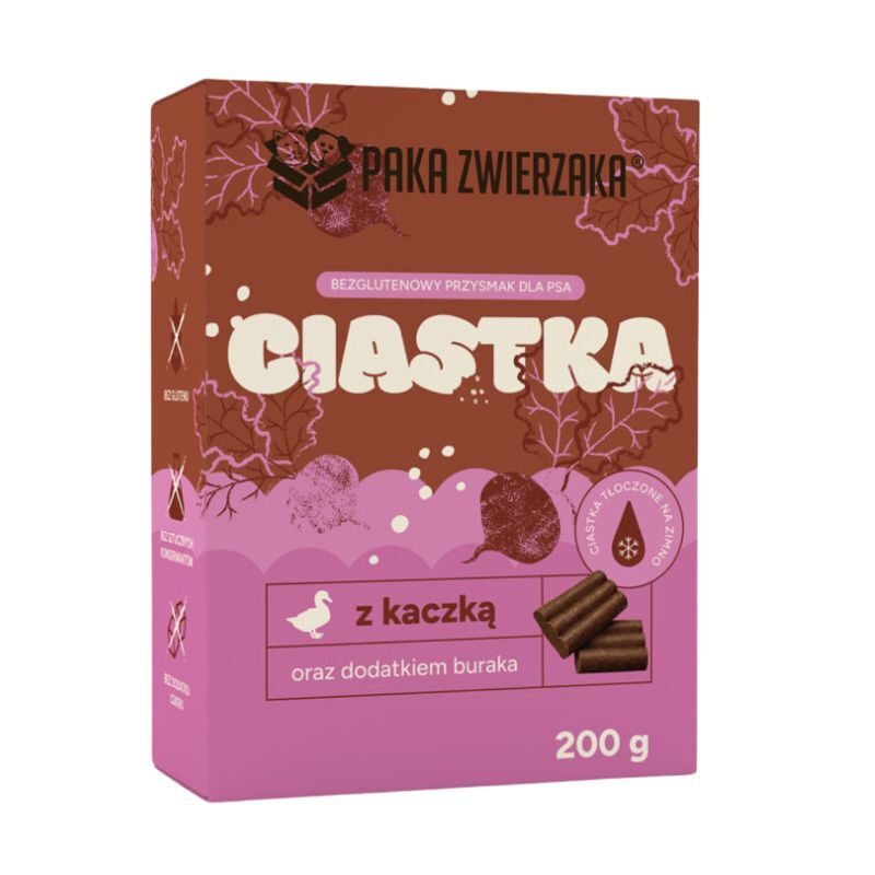 PAKA ZWIERZAKA - Kaczka z burakiem - ciastka dla psa, 200g