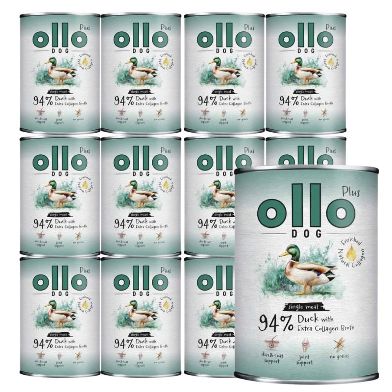 Ollo Kolagen Kaczka PAKIET 12x400g - mokra karma dla psów