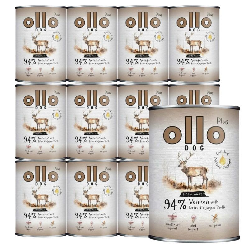 Ollo Kolagen Jeleń PAKIET 12x400g - mokra karma dla psów