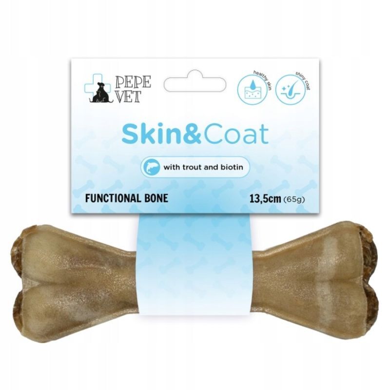 PEPE VET Skin&Coat - kość do gryzienia dla psów - zdrowa skóra i sierść - 13,5cm