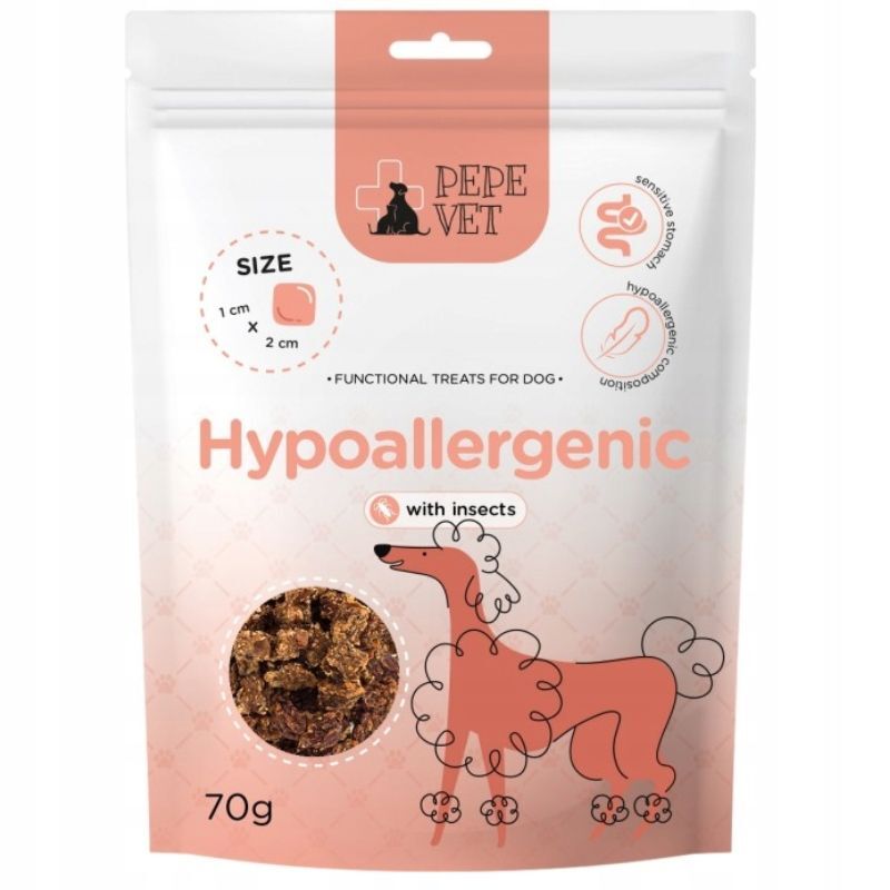 PEPE VET Hypoallergenic Insect - hipoalergiczne przysmaki dla psów - białko insektów, 70 g