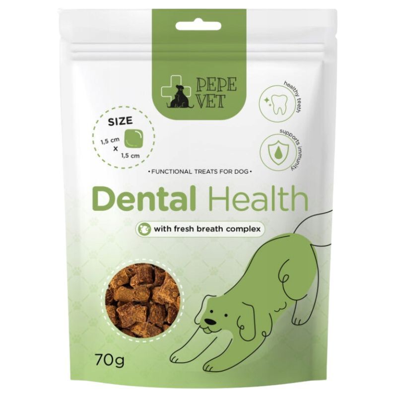 PEPE VET Dental Health - przysmaki dla psów - świeży odddech, 70 g
