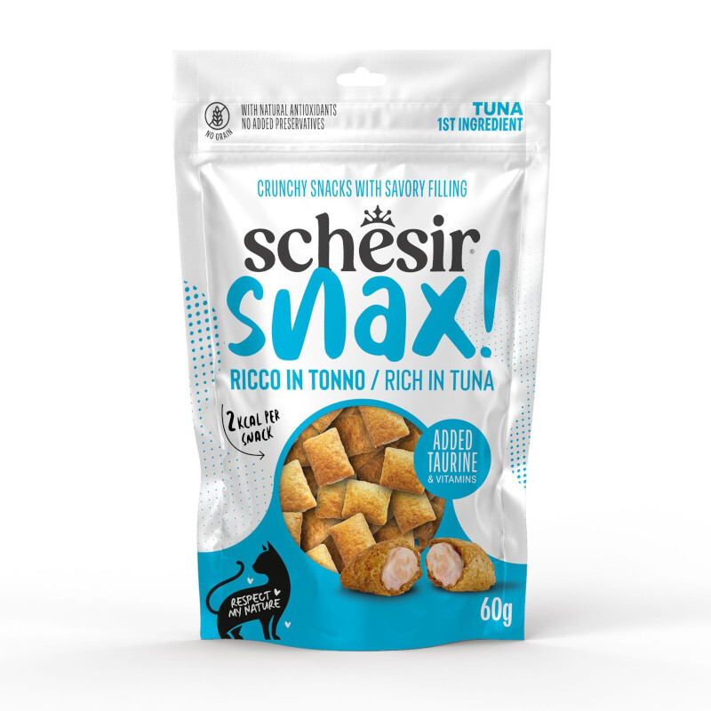 SCHESIR Snax tuńczyk - przysmak z nadzieniem, dla kota, 60g