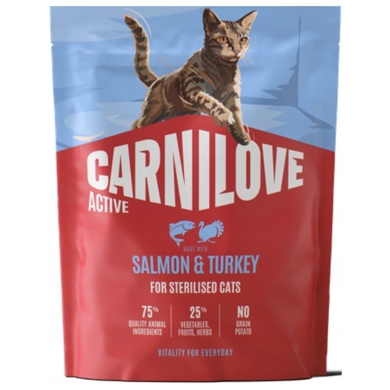 Carnilove Cat Active Sterilised Salmon Turkey – sucha karma dla kotów - łosoś i indyk