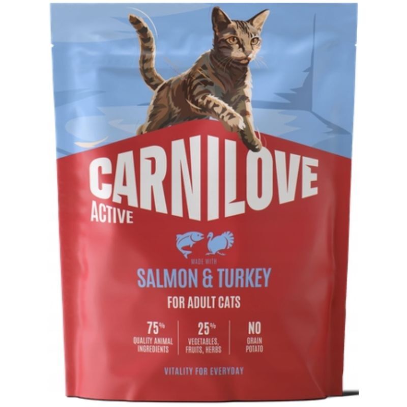 Carnilove Cat Active Salmon Turkey – sucha karma dla kotów - łosoś i indyk