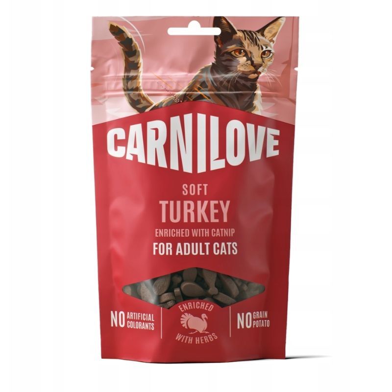 CARNILOVE CAT Soft Snack - miękkie przysmaki dla kotów - indyk - 50g