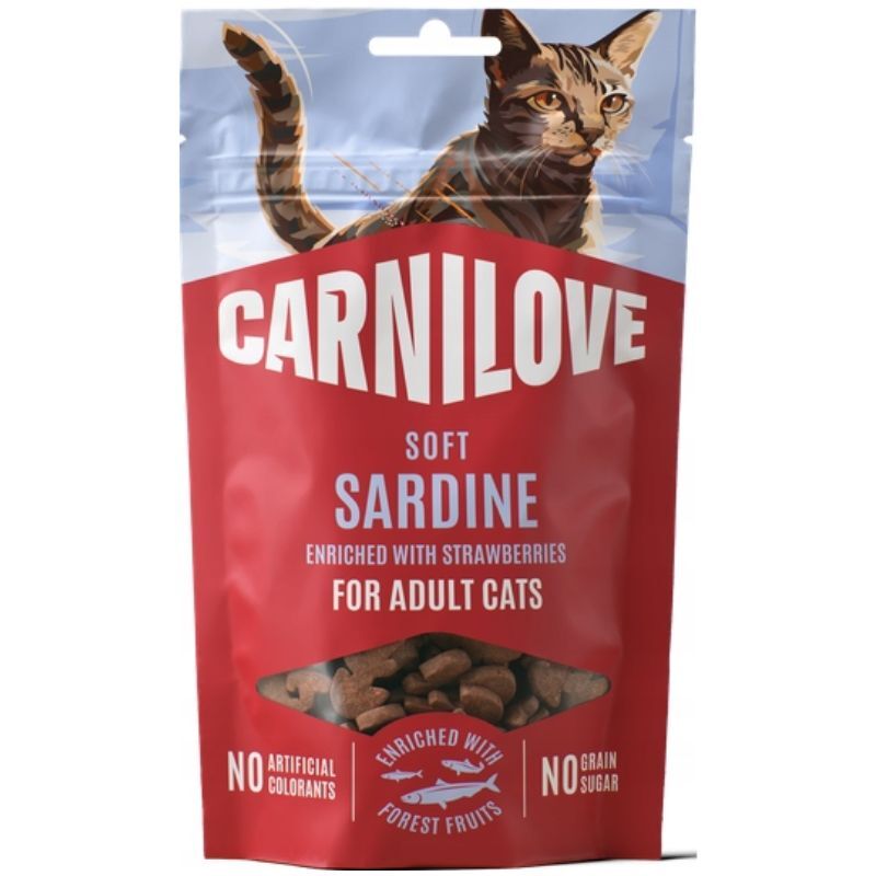 CARNILOVE CAT Soft Snack - miękkie przysmaki dla kotów - sardynki - 50g