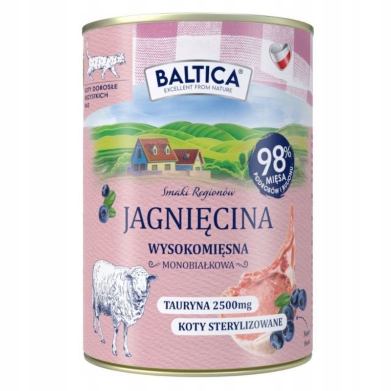 BALTICA Smaki regionów - jagnięcina - karma mokra dla kota, 400 g