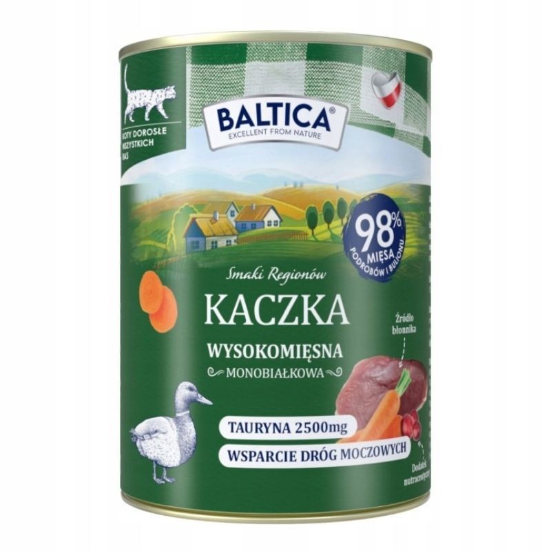 BALTICA Smaki regionów - kaczka - karma mokra dla kota, 400 g