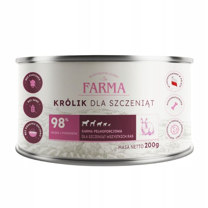 FARMA Select Puppy - królik – mokra karma dla szczeniąt