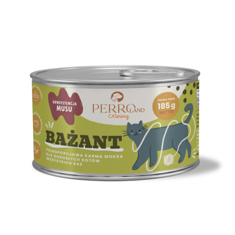 PERRO CATERING - Karma dla kotów Bażant 185g