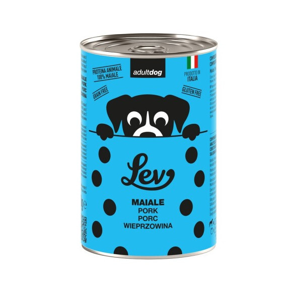 LEV DOG WIEPRZOWINA - Karma mokra dla psów 400g