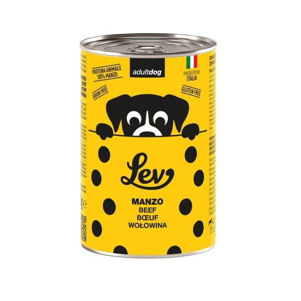 LEV DOG WOŁOWINA - Karma mokra dla psów 400g