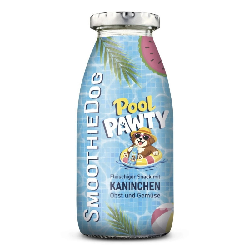 SMOOTHIEDOG POOL PAWTY - Smoothie dla psa z królikiem i owocami 250ml