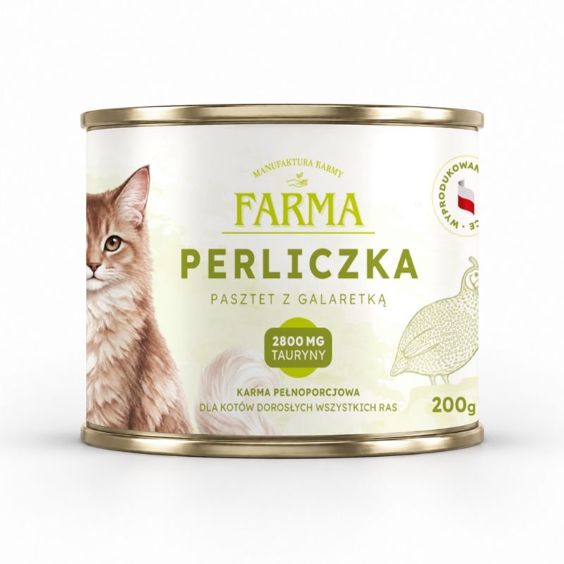 Farma - monobiałkowa karma mokra dla kota z perliczką - 200 g