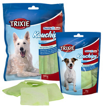 Trixie Denta Fun Kauchips Light - paski wołowe z algami morskimi - przysmak dentystyczny dla psa