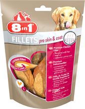 8in1 Fillets Pro Skin & Coat - filety z kurczaka dla psów na piękną sierść 80g