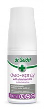 DR SEIDEL Deo Spray z chloreksydyną - płyn przeciwko nieprzyjemnym zapachom z jamy ustnej psów, kotów i fretek, 50ml