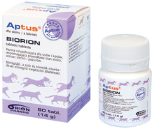 ORION APTUS BIORION - tabletki wspomagające prawidłowy stan skóry, wzrost sierści i pazurów u psów i kotów, 60 tabl.