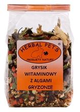 Herbal Pets Grysik witaminowy z algami- karma uzupełniająca dla chomików, świnek morskich, myszy, szczurów, szynszyli oraz myszoskoczków 150g