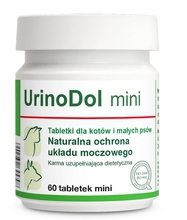 Dolfos UrinoDol Mini - wspomaga prawidłowe funkcjonowanie układu moczowego u kotów i psów, 60 tabletek