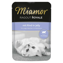 MIAMOR Ragout Royal wołowina w galarecie - mokra karma dla kociąt, saszetka 100g