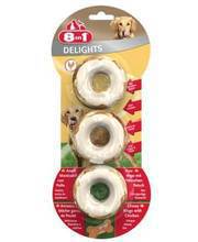 8in1 Delights Rings Prasowane Ringi z kurczakiem do żucia dla psów ras średnich i dużych, 3 sztuki