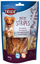 Trixie Ducky Stripes - paseczki z piersi kaczki z kwasami Omega 3 i 6, 100g