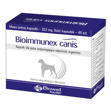 BIOWET Bioimmunex Canis - tabletki wzmacniające odporność dla psów, 40 kapsułek