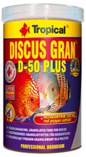 TROPICAL DISCUS GRAN D-50 PLUS - wybarwiający pokarm w formie tonącego granulatu dla paletek