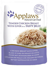 Applaws Natural Tender Chicken & Liver - karma dla kota z kurczakiem i wątróbką w galaretce, saszetka 70g