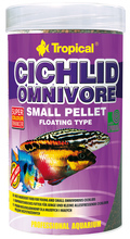 TROPICAL CICHLID OMNIVORE SMALL PELLET - pokarm wieloskładnikowy w formie pływającego granulatu dla młodych i mniejszych pielęgnic