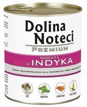 Dolina Noteci Premium Bogata w indyka- mokra karma dla dorosłych psów, puszka