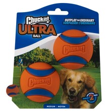 CHUCKIT! Ultra Ball Medium - piłka do aportowania dla średnich psów, 2szt